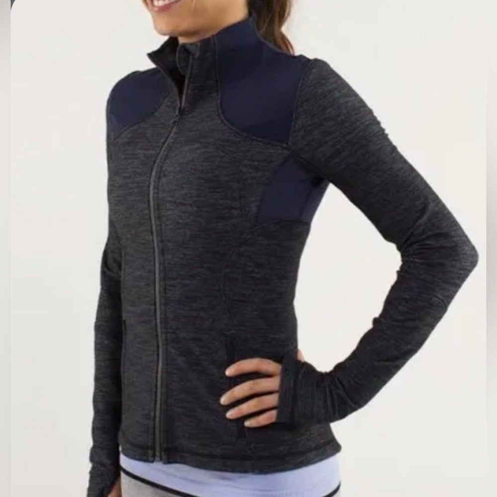 lululemon athletica Women's Dark Gray and Navy Full-Zip Utility Jacket